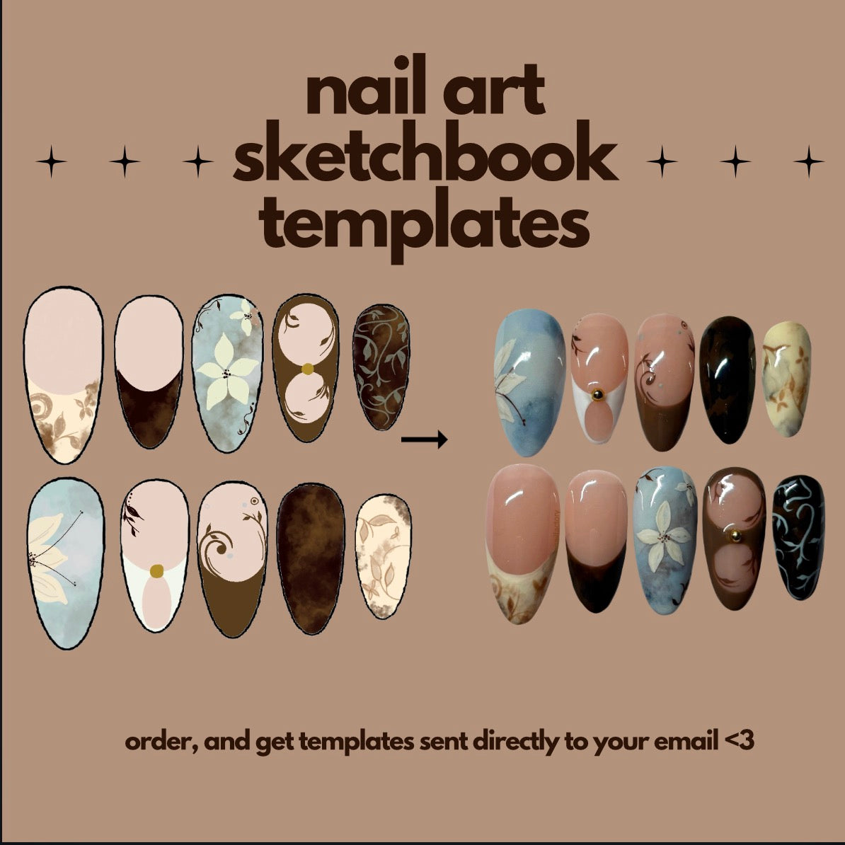 Nail Sketchbook Templates - For Press On Nail Artists <3