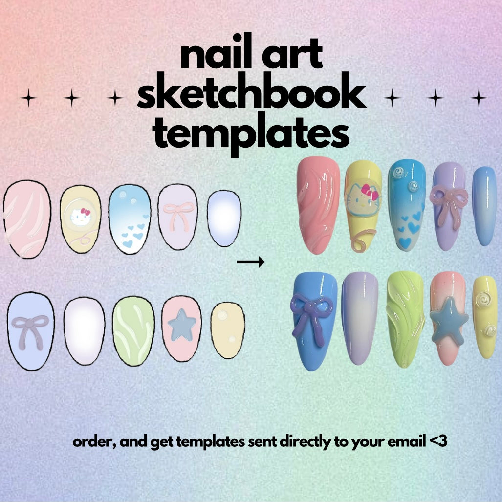 Nail Sketchbook Templates - For Press On Nail Artists <3