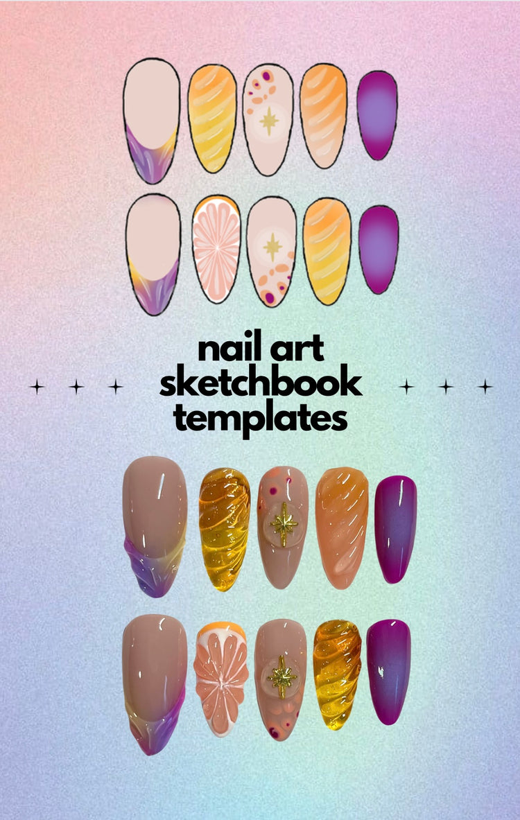 Nail Sketchbook Templates - For Press On Nail Artists <3