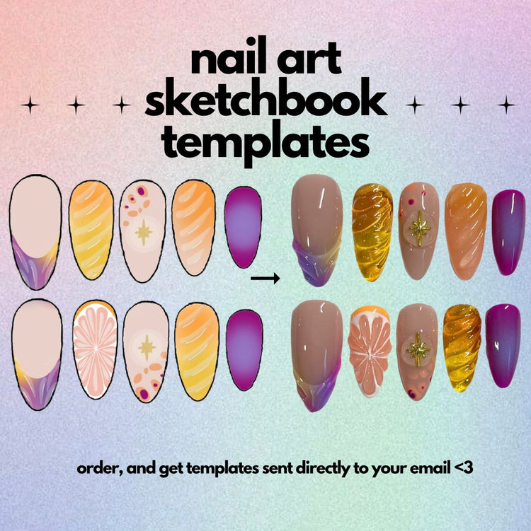 Nail Sketchbook Templates - For Press On Nail Artists <3