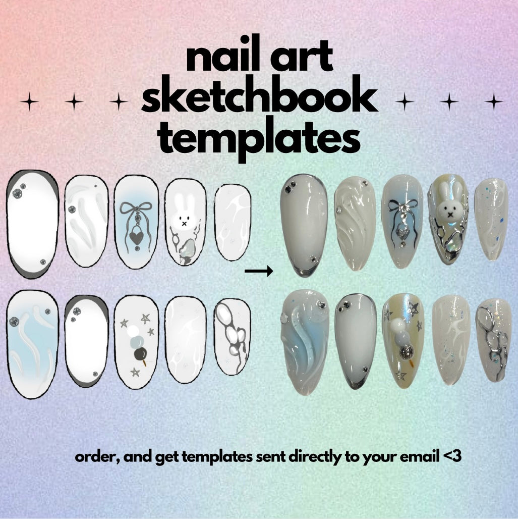 Nail Sketchbook Templates - For Press On Nail Artists <3