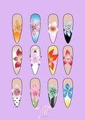 3D flower pack for nail sketchbooks