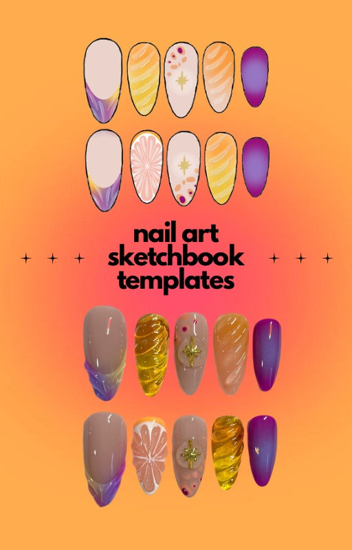 Nail Sketchbook Templates - For Press On Nail Artists <3