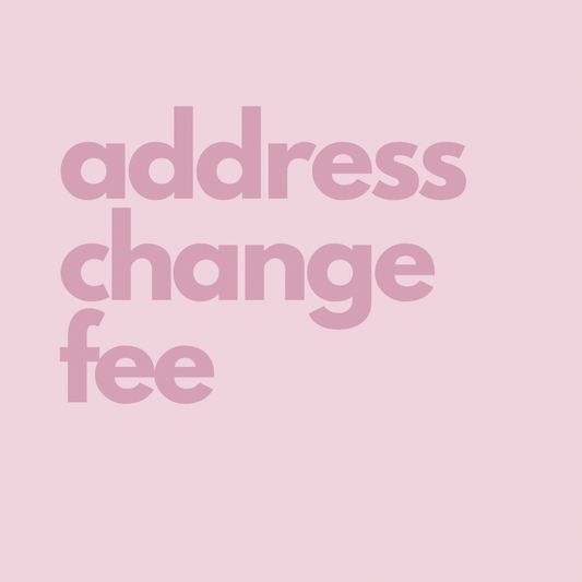 address change fee