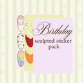 birthday nail art sticker pack