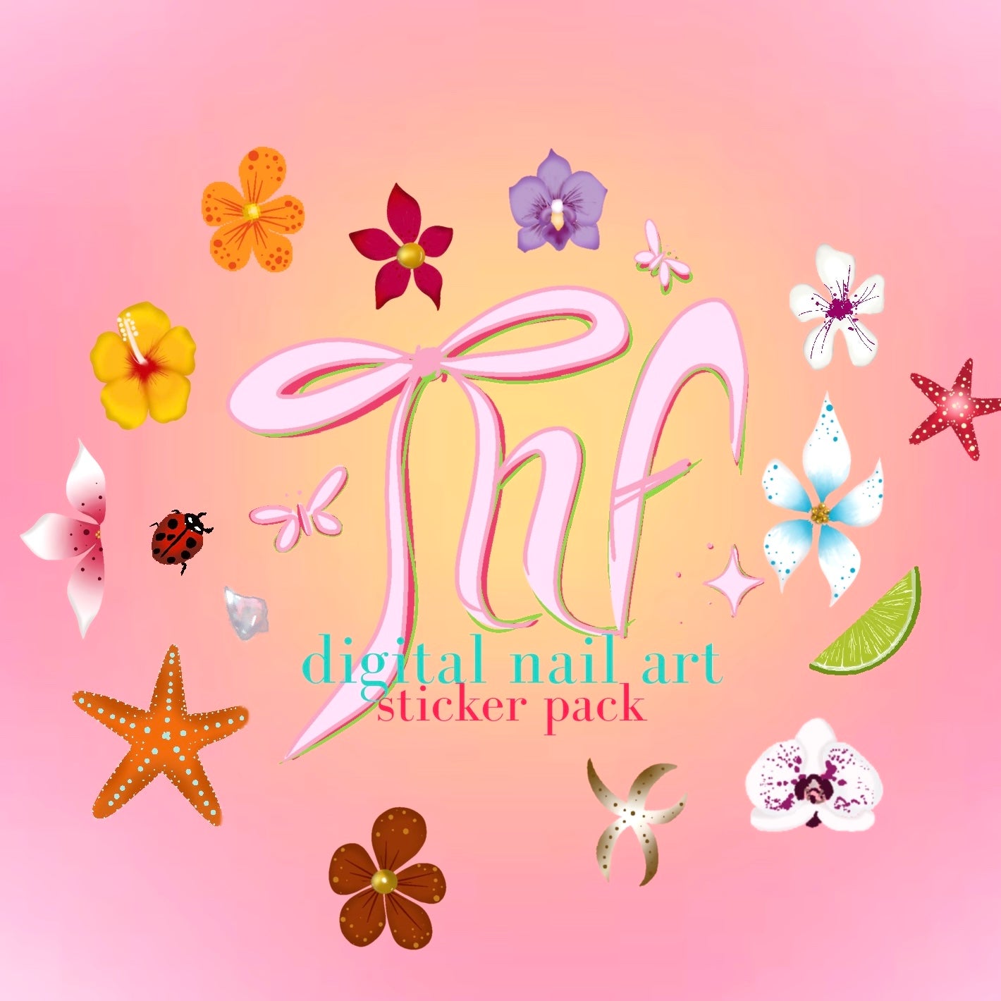Summer Nail Art Sticker Pack