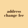 address change fee