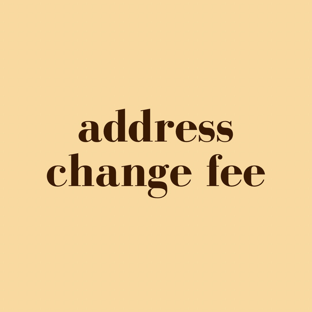 address change fee